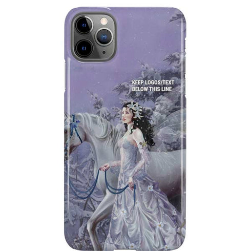 Fairy with Horse in Snow by Nene Thomas iPhone Cases